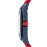 Emporio Armani Sigma Silver Dial Red Silicone Strap Watch for Men - AR11219