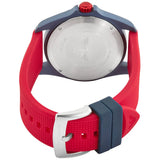 Emporio Armani Sigma Silver Dial Red Silicone Strap Watch for Men - AR11219