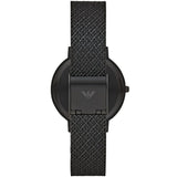 Emporio Armani Kappa Black Dial Black Mesh Strap Watch for Women - AR11252