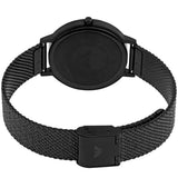 Emporio Armani Kappa Black Dial Black Mesh Strap Watch for Women - AR11252