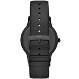 Emporio Armani Renato Black Dial Black Leather Strap Watch for Men - AR11276