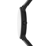 Emporio Armani Renato Black Dial Black Leather Strap Watch for Men - AR11276
