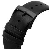 Emporio Armani Renato Black Dial Black Leather Strap Watch for Men - AR11276