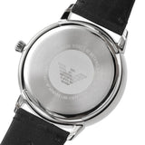 Emporio Armani Ruggero Grey Dial Black Leather Strap Watch for Men  - AR11277