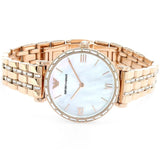 Emporio Armani Gianni T-Bar Mother of Pearl White Dial Two Tone Steel Watch for Women - AR11294