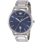 Emporio Armani Ruggero Blue Dial Silver Steel Strap Watch for Men - AR11311