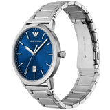 Emporio Armani Ruggero Blue Dial Silver Steel Strap Watch for Men - AR11311