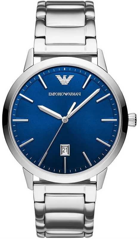 Emporio Armani Ruggero Blue Dial Silver Steel Strap Watch for Men - AR11311