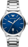 Emporio Armani Ruggero Blue Dial Silver Steel Strap Watch for Men - AR11311
