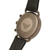 Emporio Armani Aviator Green Dial Brown Leather Strap Watch for Men - AR11334
