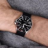 Emporio Armani Diver Black Dial Black Silicon Strap Watch for Men - AR11341
