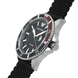 Emporio Armani Diver Black Dial Black Silicon Strap Watch for Men - AR11341