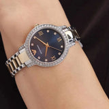 Emporio Armani Cleo Blue Dial Two Tone Steel Strap Watch for Women - AR11576