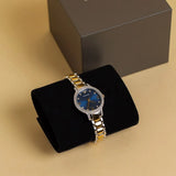 Emporio Armani Cleo Blue Dial Two Tone Steel Strap Watch for Women - AR11576