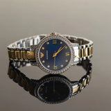 Emporio Armani Cleo Blue Dial Two Tone Steel Strap Watch for Women - AR11576