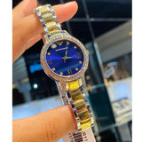 Emporio Armani Cleo Blue Dial Two Tone Steel Strap Watch for Women - AR11576