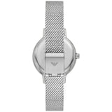 Emporio Armani Cleo Silver Dial Silver Mesh Strap Watch for Women - AR11584