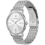 Emporio Armani Minimalist Silver Dial Silver Steel Strap Watch for Men - AR11599