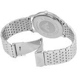 Emporio Armani Minimalist Silver Dial Silver Steel Strap Watch for Men - AR11599
