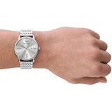 Emporio Armani Minimalist Silver Dial Silver Steel Strap Watch for Men - AR11599