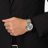 Emporio Armani Minimalist Silver Dial Silver Steel Strap Watch for Men - AR11599