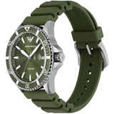 Emporio Armani World Explorer Green Dial Green Silicone Strap Watch for Men - AR11638