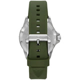 Emporio Armani World Explorer Green Dial Green Silicone Strap Watch for Men - AR11638