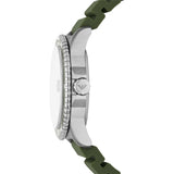 Emporio Armani World Explorer Green Dial Green Silicone Strap Watch for Men - AR11638