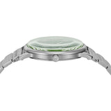 Emporio Armani Minimalist Green Dial Silver Steel Strap Watch for Men - AR11644