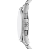 Emporio Armani Ruggero Chronograph Black Dial Silver Steel Strap Watch for Men - AR11691