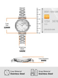 Emporio Armani Gianni T-Bar Mother of Pearl Dial Silver Steel Strap Watch for Women - AR11701