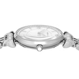 Emporio Armani Gianni T-Bar Mother of Pearl Dial Silver Steel Strap Watch for Women - AR11701