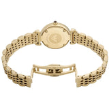 Emporio Armani Gianni T-Bar Brown Dial Gold Steel Strap Watch for Women - AR11703