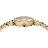 Emporio Armani Gianni T-Bar Brown Dial Gold Steel Strap Watch for Women - AR11703