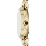 Emporio Armani Gianni T-Bar Brown Dial Gold Steel Strap Watch for Women - AR11703