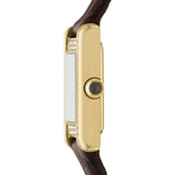 Emporio Armani Gianni T-Bar Brown Dial Brown Leather Strap Watch for Women - AR11705
