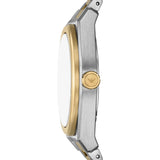 Emporio Armani Antonio Black Dial Two Tone Steel Strap Watch for Men - AR11715