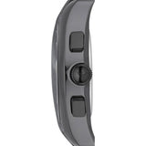 Emporio Armani Valente Large Chronograph Black Dial Black Silicone Strap Watch for Men - AR1430