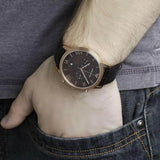 Emporio Armani Classic Large Chronograph Brown Dial Brown Leather Strap Watch for Men - AR1616