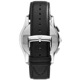 Emporio Armani Classic Chronograph Black Dial Black Leather Strap Watch for Men - AR1700