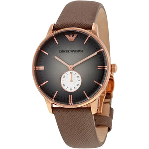 Emporio Armani Gianni Gray Dial Brown Leather Strap Watch for Men - AR1723