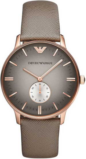 Emporio Armani Gianni Gray Dial Brown Leather Strap Watch for Men - AR1723
