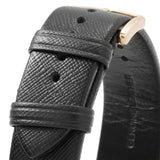 Emporio Armani Alpha Large Chronograph Black Dial Black Leather Strap Watch for Men - AR1792