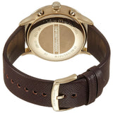 Emporio Armani Alpha Large Chronograph Brown Dial Brown Leather Strap Watch for Men - AR1793