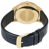 Emporio Armani Alpha Medium Blue Dial Blue Leather Strap Watch for Men - AR1848