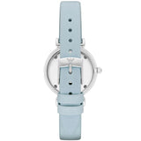 Emporio Armani Gianni T-Bar White Dial Blue Leather Strap Watch for Women - AR1928