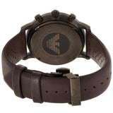 Emporio Armani Retro Chronograph Brown Dial Brown Leather Strap Watch for Men  - AR1932