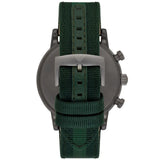 Emporio Armani Luigi XLarge Chronograph Green Dial Green Fabric Strap Watch for Men - AR1950