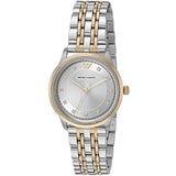 Emporio Armani Alpha Silver Dial Two Tone Steel Strap Watch for Women - AR1962