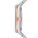 Emporio Armani Alpha Silver Dial Two Tone Steel Strap Watch for Women - AR1962